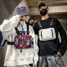 Nouveau mode Hip Hop Style bandoulière sac à bandoulière pour hommes et femmes décontracté Oxford Streetwear gilet taille Packs