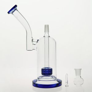 28 cm Azul Verde Hookahs pipas 14.4 Vidrios conjuntos bong burbujeador bongs reciclador de tuberías científicas dos funciones dab plataformas petroleras duraderas 500g Hookahs