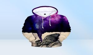 Nieuwe mode ijs en vuur 3d hoodies trui gedrukt harajuku hiphop mannen vrouwen hoodie casual lange mouw 3D hooded sweatshirts2538353