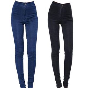 Nieuwe Mode Jeans Dames Potlood Broek Hoge Taille Jeans Sexy Slanke Elastische Skinny Broek Broek Fit Lady Jeans Plus Size