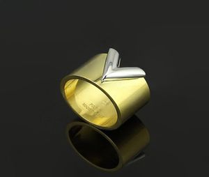 Nieuwe mode Jewelly beroemd merk roestvrij staal 18K vergulde Sliver Love Ring For Women Man Wedding Rings Rose Gold Ploated Jew4473071