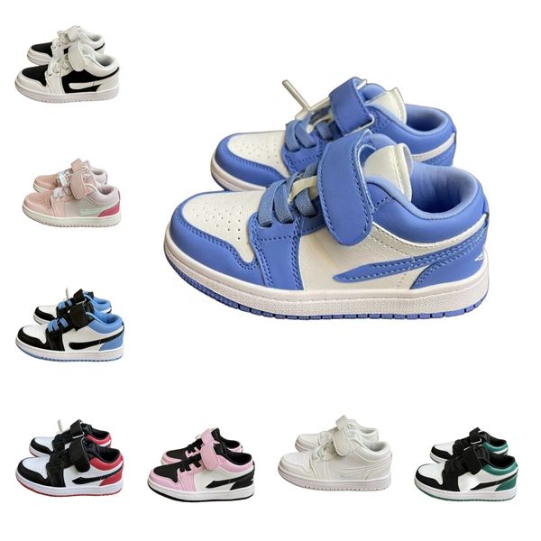 Nueva moda Zapatos para niños Zapatos negros Niños Zapatillas altas Diseñador Baloncesto Zapatillas de deporte azules Bebé Niños Adolescentes Zapatos para niños pequeños tamaño 22-35 cm g07