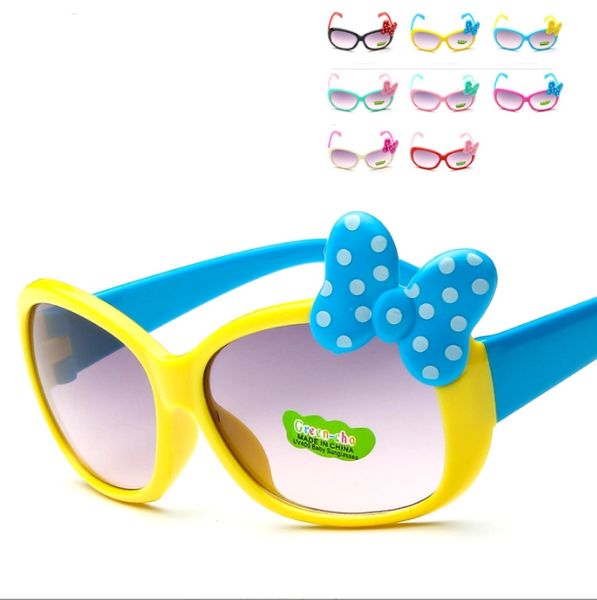 Nouvelle mode enfants lunettes de soleil enfants princesse mignon bébé bonjour-lunettes en gros de haute qualité garçons filles suanglass style d'été
