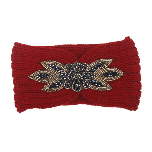 Nouvelle mode tricoté coton noué large bandeau Europe et les États-Unis hexagone forage bohème dame cheveux accessoires