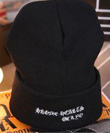 Nouvelle Mode Tricoté Chapeau Hommes Flanging Pull Chapeau Bonnet De Laine Couple Chaud Chapeau