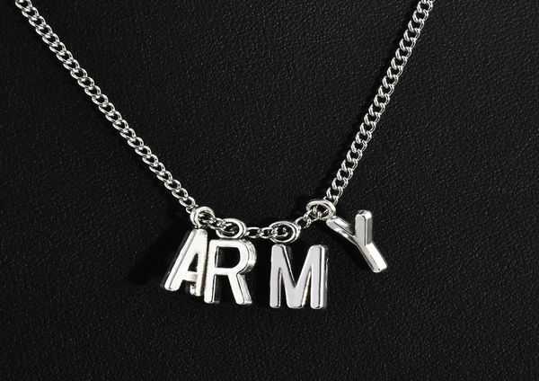 NUEVA MODA KPOP BTS Jimin Collar Bangtan Boys Ejército Colgante Kook Jimin V Suga Charms Jewelry Gift4948059