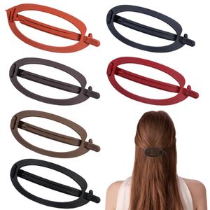 Barrettes à pince banane ovales géométriques givrées, nouvelle mode, épingles à cheveux pour femmes et filles, accessoire pour cheveux, couvre-chef