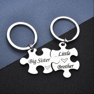 Nieuwe mode Little Big Brother roestvrij staal DIY Keychain Accessories Key Chain Charms