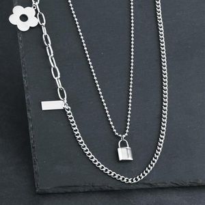 NOUVEAU COLLE PENDANT FLORAL Collier en couches à longue chaîne Punk Calage sans cou pour les femmes bijoux gothiques CN86208Z