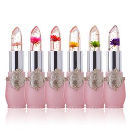 Nieuwe Mode Langdurige Moisturizer Transparents Bloem Lippenstift Cosmetica Waterdichte Temperatuur Verandering Kleur Jelly Lipstick Balsm