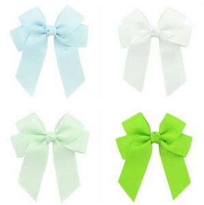 Nieuwe mode Long Ribbon Hair Bow Barrettes Haarclips Girls Hairgrip Ponytail Clips For Kids Hairspins Accessories Kids Bowknot Hair Clips