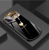 Fashion Love Heart Makeup Mirror Mirror Téléphone pour iPhone 11 12 13 14 Pro Max XR XS 7 8 Plus Couverture du verre à dos de verre trempé de luxe