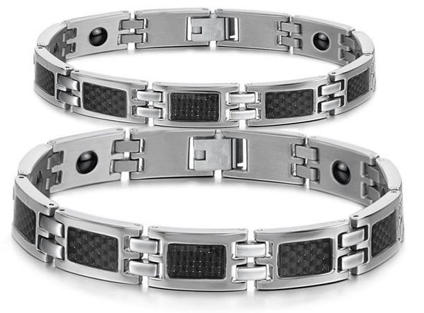 Bracelets magnétiques en acier inoxydable pour hommes et femmes, chaîne à maillons pour hommes et femmes, de haute qualité, soins de santé, équilibre, bijoux de Style tendance, nouvelle mode