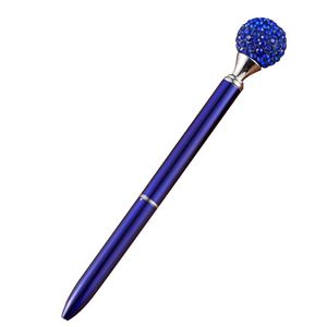 Mode gros cristal boule ronde stylos à bille école bureau fournitures de mariage stylo en métal étudiant papeterie