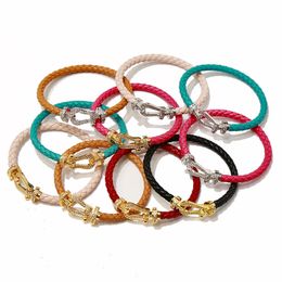 Nueva moda, pulsera de diseñador de marca de lujo, oro de 18 quilates, plata con brazalete de diamantes de imitación, regalo de joyas de fiesta para mujer y Chica de grado superior