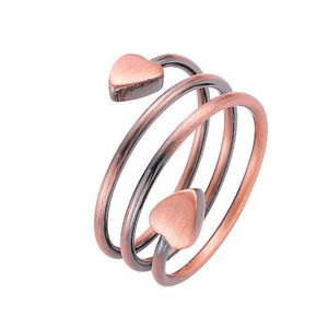 Nouvelle mode Luxury Red Copper Fil Ring Magnetic Therapy Thérapie Anneau de couple