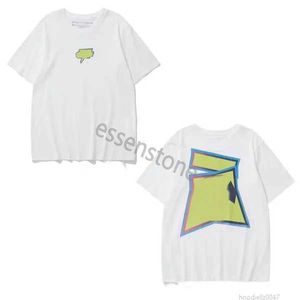 Nieuwe Mode Luxe Offes Kleding Heren T-shirt en Vrouwen Losse T-stukken Tops Man Casual Straat graffiti Shirt Sweatshirtoff T-shirts OffsWhite T 1 8AVW