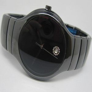 Nouvelle mode homme montre mouvement à quartz montres pour hommes montre-bracelet en céramique noire montres rd26273n