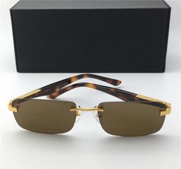 Nouvelles lunettes de soleil designer les hommes de la mode L'artiste I Metal Square Rimless Frame Lunes Classic Vintage Style Top Quality est livré avec CA1144950