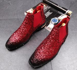 Nouvelle mode hommes luxe Designer paillettes paillettes haut décontracté chaussures plates Mlae décontracté partie chaussures de bal
