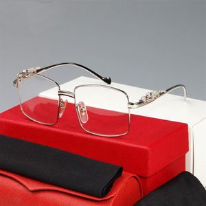 Nieuwe Mode Mannen Optische Frame Bril Randloze Goud Metalen Buffelhoorn Eyewear Clear Lenzen designer Zonnebril Frames occhiali len265I