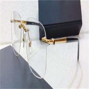 Nuevas gafas ópticas de moda para hombre 0071, diseño popular sin marco cuadrado, estilo empresarial, calidad superior con gafas case314y