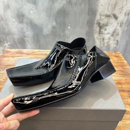 Nouvelle mode Men Romeo Mule Paris Designer Chaussures Luxury Calfskin Généhes en cuir Gérathe Femme Patent Robe en cuir Chaussures Taille 35-44