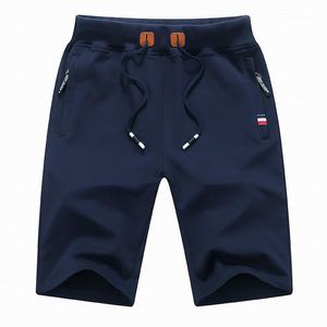 Heren shorts mode heren 2021 solide zomer merk casual rits katoen homme stijlvolle strand mannen korte broek1