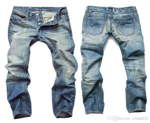Nouvelle mode hommes pantalon décontracté mince élastique hommes pantalon bleu clair qualité ajustement lâche coton Denim marque jean pour Men2986409