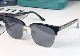 Nieuwe mode mannen en vrouwen zonnebril 0382s vierkante kat oog frame veelzijdige stijl eenvoudige en populaire UV400 bescherming glazen topkwaliteit