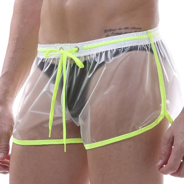 Boxer Transparent pour hommes, nouvelle mode, grande taille, maillot de bain ample, vêtements de plage, vacances, maillot de bain Transparent