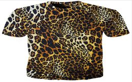Nouvelle mode hommes femmes léopard drôle 3d tshirt décontracté shortsleeve tshirt tops d'été rzc01252636791