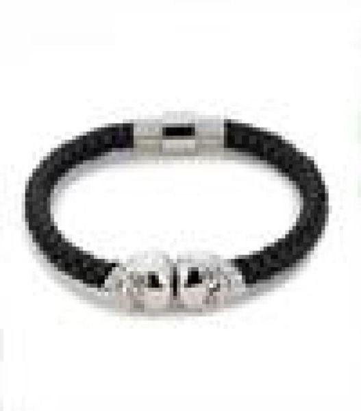 Nouvelle mode Bracelet Punk Bracelet Multicolor Skull Bracelet Bracelet Black Leather Handle œup pour hommes Boys5813037