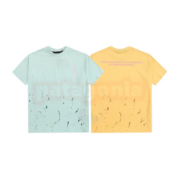 Nouvelle mode Mens Summer T-shirt Designer Womens Splash Splash Printing Tees Lovers Hip Hop Clothing Taille S-XL