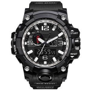 Digitale herenhorloges luxe militaire sporthorloge elektronische led stopwatch mannen schokbestendige horloges klassieke stijl rubberen riem elektronica klok