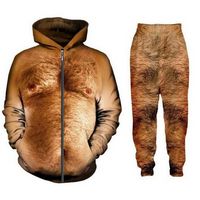 Nouvelle Mode Mens / Femmes Set Chirury Body Funny 3D Print Sweat à capuche + pantalon QL04