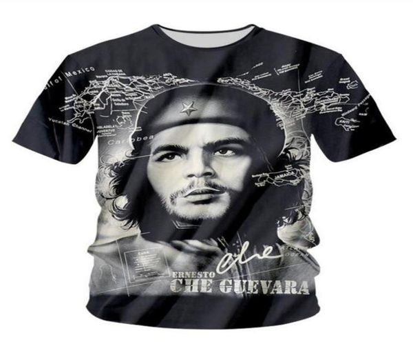 Nouvelle mode hommes Che Guevara Graffiti t-shirt Style d'été drôle unisexe impression 3D décontracté t-shirt hauts grande taille AA01451731031