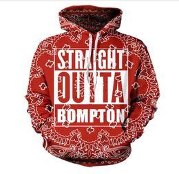 Nouvelle mode Menwomen Sublimation Straight Outta Bompton Funny Sweatshirts 3D Sweats Sweats Sweats Automne Hiver Casual Imprimed Pullovers 1272532