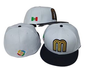 Casquette de Baseball avec lettre M du mexique, style d'été, Gorra bone, marque pour hommes et femmes, unisexe, hip hop, chapeaux ajustés entièrement fermés, nouvelle mode, M-6