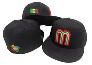 Casquette de Baseball avec lettre M du mexique, style d'été, Gorra bone, marque pour hommes et femmes, unisexe, hip hop, chapeaux ajustés entièrement fermés, nouvelle mode, M-3
