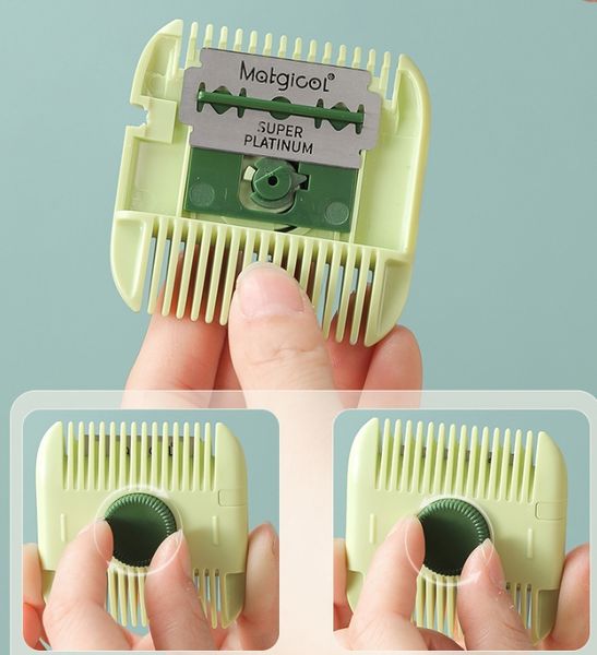 Nouvelle mode Mini Mini Pocket Pocket Combs Bouton à double usage Double but Interrupteur multi-fonctionnel Deux-en-un Home Hairdressing Bross Tools Woard