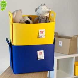 Nieuwe Mode Nieuwe Wasbare Wolvilt Opvouwbare CD Opbergdoos Opvouwbare Bakken Speelgoed Organizer Met Deksel Opbergmand Wasmand