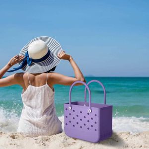 Nueva moda al aire libre bolsa de playa EVA bolsa de playa verano señoras EVA cesta señoras viaje al aire libre bolso impermeable bolsa de almacenamiento 230516