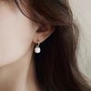 Nouvelle mode surdimensionnée des boucles d'oreilles en perles blanches surdimensionnées pour les femmes Bohemian Golden Round Zircon Mariage Boucles d'oreilles