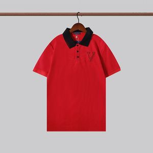 Nieuwe Mode Polo's Heren Ontwerpers Poloshirts High Street Letter V Borduren Afdrukken T-shirt Mannen Zomer Katoen Casual T-shirts M-2XL