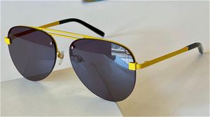 Nueva moda, gafas de sol populares, diseño 1340, gafas piloto sin montura, lentes de espejo recubiertas uv400, gafas para exteriores de estilo vanguardista de alta calidad con estuche