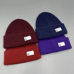 Chapeau tricoté populaire, nouvelle mode, bonnet de luxe, unisexe, chapeaux en laine mélangée, chapeau en laine douce, hiver