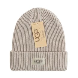 Nouvelle mode populaire chapeau tricoté bonnet de luxe hiver unisexe logo brodé UG laine mélangée chapeaux G-10