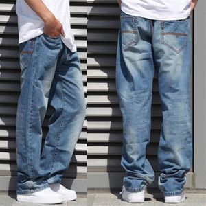 Pantalon de skateboard populaire, jeans baggy pour hommes, pantalon de loisirs Hip Hop, grande taille 30-46-077 #259J, nouvelle mode