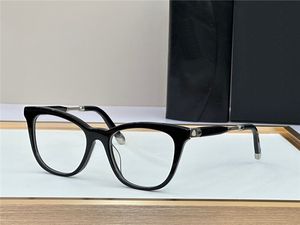 Nieuwe modebril op sterkte DE BRAVE-II klassiek acetaatframe met heldere benen optische bril transparante lens eenvoudige zakelijke stijl voor heren met etui